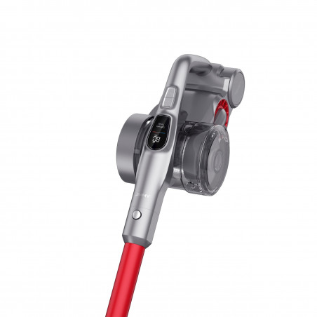Aspirator vertical JIMMY H9 Flex, 600 W, 200 AW, 0,6 l, pliabil, autonomie 80 de minute, afișaj LED, tehnologie Double Cyclon, roșu/grizonat