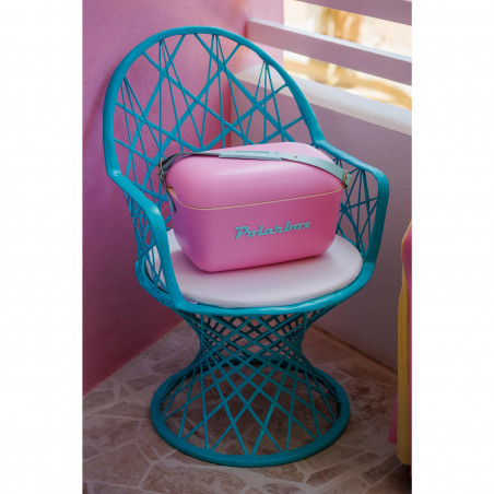 Geanta frigorifica Polarbox Pop, 20 litri, Polistiren AIRPOP, 5-15°C pana la 24h, Roz/Verde
