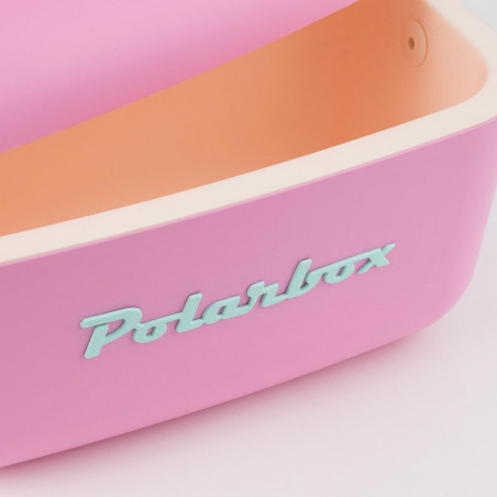 Geanta frigorifica Polarbox Pop, 20 litri, Polistiren AIRPOP, 5-15°C pana la 24h, Roz/Verde