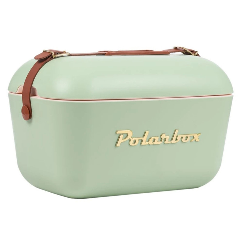 Geanta frigorifica Polarbox Gold, 20 litri, Polistiren AIRPOP, 5-15°C pana la 24 h, Verde/Auriu