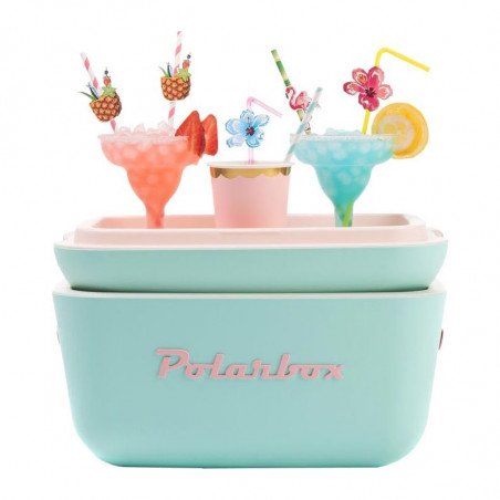 Geanta frigorifica Polarbox Pop, 12 litri, Polistiren AIRPOP, 5-15°C pana la 24 h, Albastru/Roz