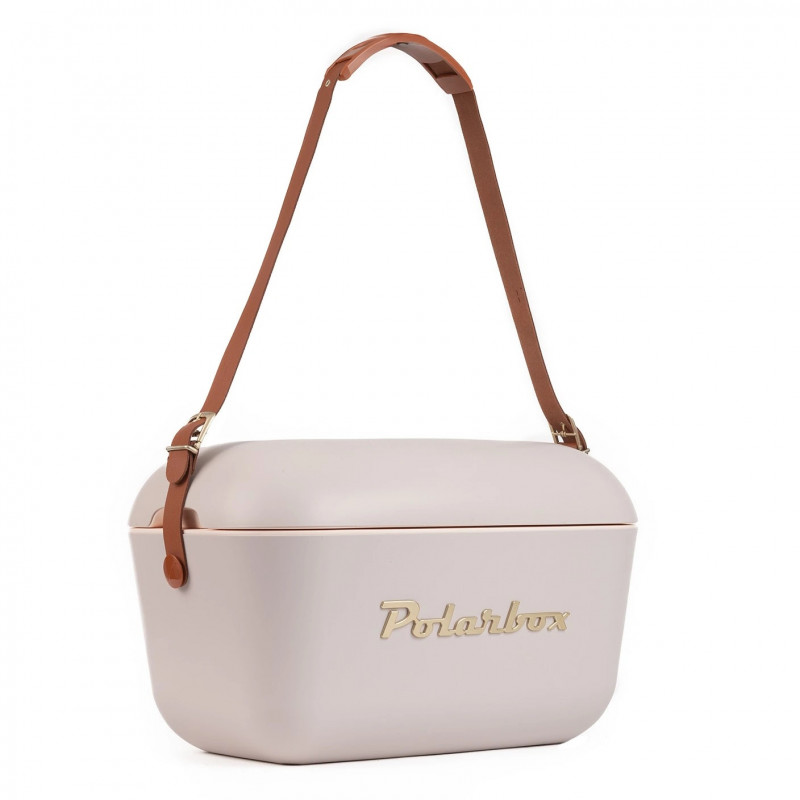 Geanta frigorifica Polarbox Gold, 12 litri, Polistiren AIRPOP, 5-15°C pana la 24 h, Roz/Auriu