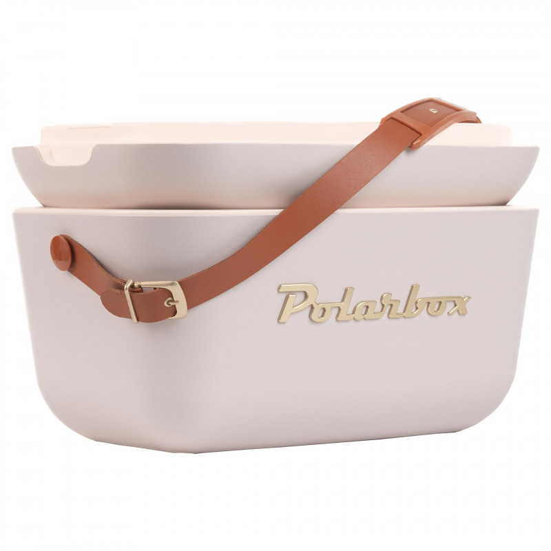 Geanta frigorifica Polarbox Gold, 12 litri, Polistiren AIRPOP, 5-15°C pana la 24 h, Roz/Auriu