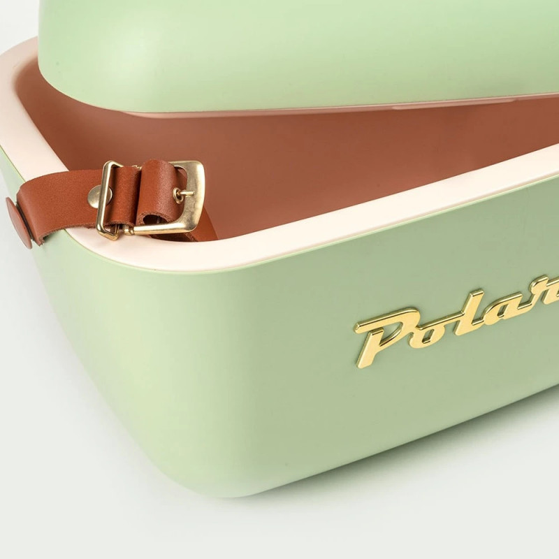 Geanta frigorifica Polarbox Gold, 12 litri, Polistiren AIRPOP, 5-15°C pana la 24 g, Verde/Auriu