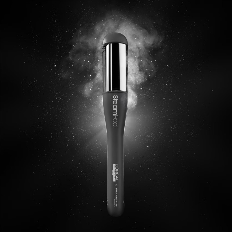 Placa de indreptat parul LOreal Professionnel SteamPod 4.0 Meteora, 165 W, 0,8 l/min, Rezervor de apa incorporat, Cablu rotativ, Pana la 210°C, Negru