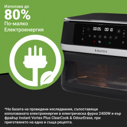 Friteuză dubla cu aer cald 8-în-1 Instant Pot Vortex VersaZone XL ClearCook 140-3025-01-EU, 2800 W, 12 l, 205 °C, EvenCrisp, Finalizare sincronizata a programelor, Comanda tactila, Negru/Inox