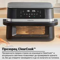 Friteuză dubla cu aer cald 8-în-1 Instant Pot Vortex VersaZone XL ClearCook 140-3025-01-EU, 2800 W, 12 l, 205 °C, EvenCrisp, Finalizare sincronizata a programelor, Comanda tactila, Negru/Inox