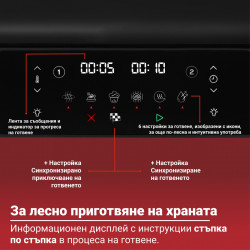 Friteuză dubla cu aer cald 8-în-1 Instant Pot Vortex VersaZone XL ClearCook 140-3025-01-EU, 2800 W, 12 l, 205 °C, EvenCrisp, Finalizare sincronizata a programelor, Comanda tactila, Negru/Inox