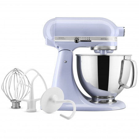 Mixer planetar KitchenAid Artisan Elegance 5KSM125ELR Lavander Cream, 300 W, 4,8 l, Transmisie directa, 10 viteze, Violet