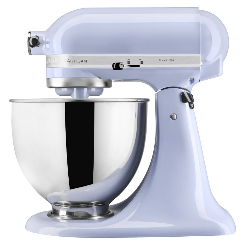 Mixer planetar KitchenAid Artisan Elegance 5KSM125ELR Lavander Cream, 300 W, 4,8 l, Transmisie directa, 10 viteze, Violet