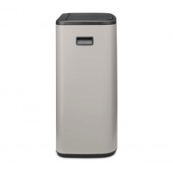 Coș de gunoi Brabantia Bo Touch 1010456, 2x30 l, Deschidere lină și silențioasă, Gaură mare, Gri