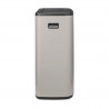 Coș de gunoi Brabantia Bo Touch 1010456, 2x30 l, Deschidere lină și silențioasă, Gaură mare, Gri