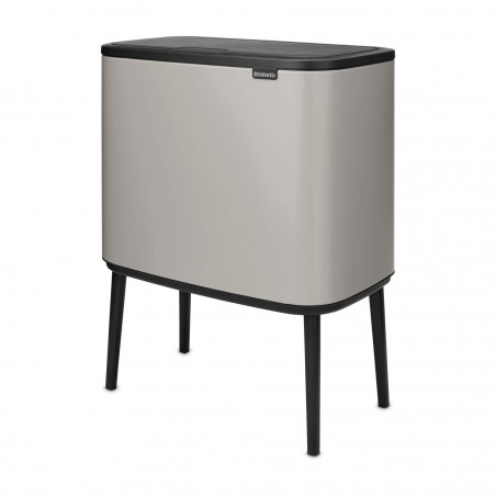 Coș de gunoi Brabantia Bo Touch 1010454, 3x11 l, deschidere lină și silențioasă, deschidere largă, gri