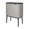 Coș de gunoi Brabantia Bo Touch 1010454, 3x11 l, deschidere lină și silențioasă, deschidere largă, gri