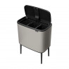 Coș de gunoi Brabantia Bo Touch 1010454, 3x11 l, deschidere lină și silențioasă, deschidere largă, gri