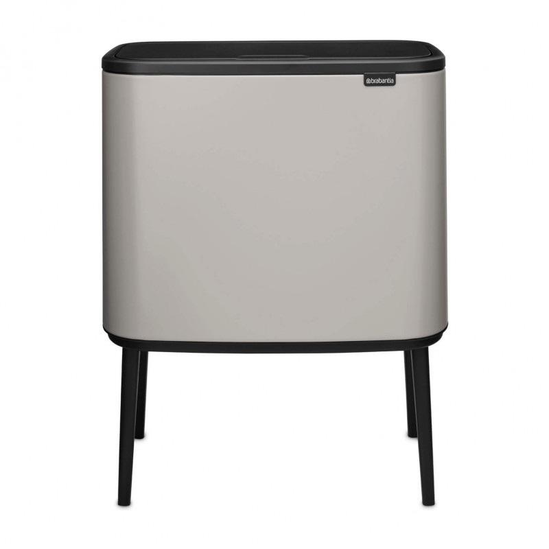 Coș de gunoi Brabantia Bo Touch 1010454, 3x11 l, deschidere lină și silențioasă, deschidere largă, gri