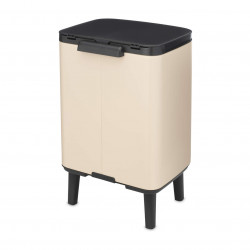 Coș de gunoi Brabantia Bo Small Hi 1010461, 7 l, cu capac ridicat, deschidere lină și silențioasă, bază antiderapantă, bej