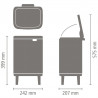 Coș de gunoi Brabantia Bo Small Hi 1010461, 7 l, cu capac ridicat, deschidere lină și silențioasă, bază antiderapantă, bej