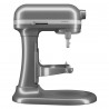 Mixer planetar KitchenAid Artisan 5KSM70SHXEMS Medallion silver, 375 W, 6,6 l, 11 viteze, 67 de puncte de contact, Ridicare bol, Viteză speciala „Fold”, Flex Edge, Gri metalizat
