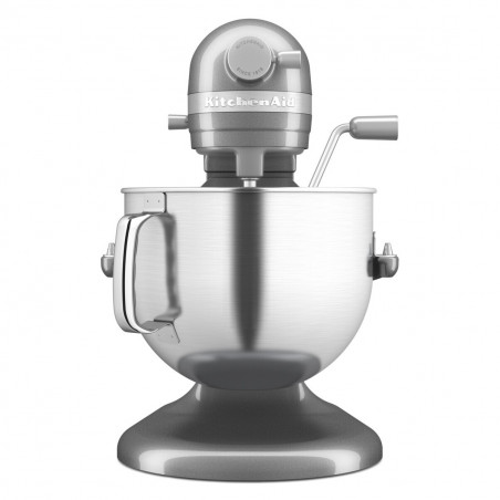 Mixer planetar KitchenAid Artisan 5KSM70SHXEMS Medallion silver, 375 W, 6,6 l, 11 viteze, 67 de puncte de contact, Ridicare bol, Viteză speciala „Fold”, Flex Edge, Gri metalizat