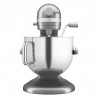 Mixer planetar KitchenAid Artisan 5KSM70SHXEMS Medallion silver, 375 W, 6,6 l, 11 viteze, 67 de puncte de contact, Ridicare bol, Viteză speciala „Fold”, Flex Edge, Gri metalizat