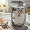 Mixer planetar KitchenAid Artisan 5KSM70SHXEMS Medallion silver, 375 W, 6,6 l, 11 viteze, 67 de puncte de contact, Ridicare bol, Viteză speciala „Fold”, Flex Edge, Gri metalizat