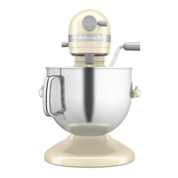Mixer planetar KitchenAid Artisan 5KSM70SHXEAC Almond cream, 375 W, 6,6 l, 11 viteze, 67 de puncte de contact, Ridicare bol, Viteză speciala „Fold”, Flex Edge, Crem