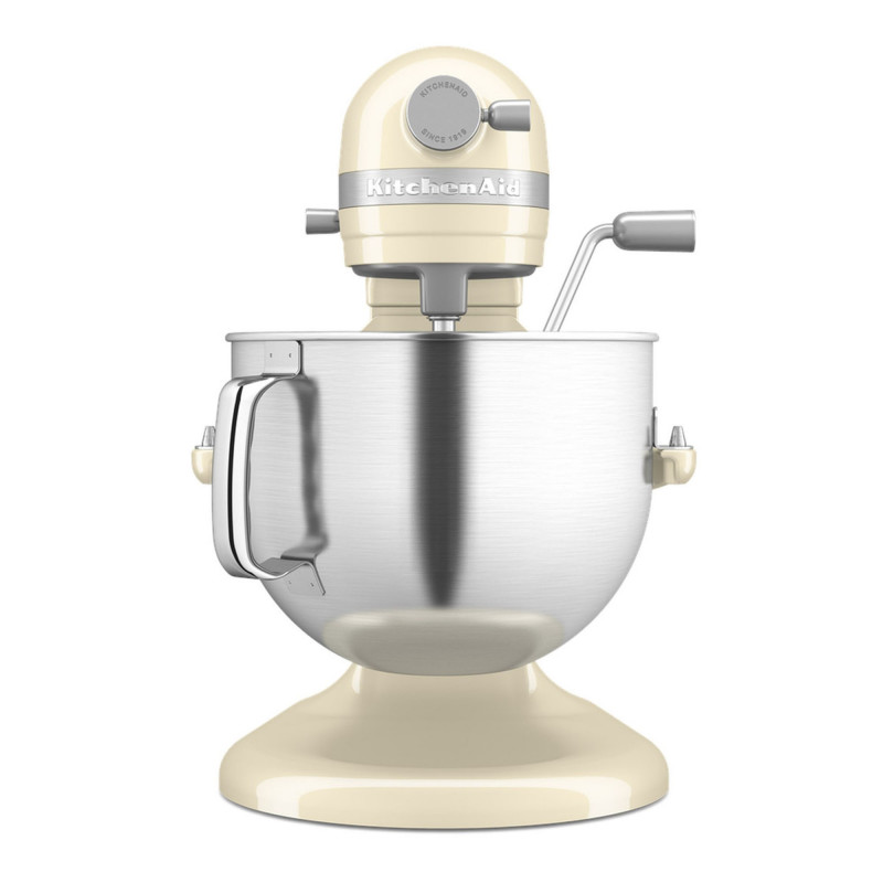 Mixer planetar KitchenAid Artisan 5KSM70SHXEAC Almond cream, 375 W, 6,6 l, 11 viteze, 67 de puncte de contact, Ridicare bol, Viteză speciala „Fold”, Flex Edge, Crem