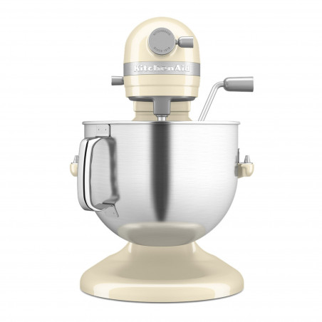 Mixer planetar KitchenAid Artisan 5KSM70SHXEAC Almond cream, 375 W, 6,6 l, 11 viteze, 67 de puncte de contact, Ridicare bol, Viteză speciala „Fold”, Flex Edge, Crem