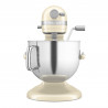 Mixer planetar KitchenAid Artisan 5KSM70SHXEAC Almond cream, 375 W, 6,6 l, 11 viteze, 67 de puncte de contact, Ridicare bol, Viteză speciala „Fold”, Flex Edge, Crem