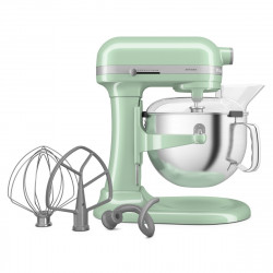Mixer planetar KitchenAid Artisan 5KSM60SPXEPT Pistachio, 375 W, 5,6 l, 11 viteze, 67 de puncte de contact, Ridicare automata a bolului, Viteza speciala pentru incorporare, Verde deschis