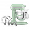Mixer planetar KitchenAid Artisan 5KSM60SPXEPT Pistachio, 375 W, 5,6 l, 11 viteze, 67 de puncte de contact, Ridicare automata a bolului, Viteza speciala pentru incorporare, Verde deschis