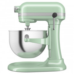 Mixer planetar KitchenAid Artisan 5KSM60SPXEPT Pistachio, 375 W, 5,6 l, 11 viteze, 67 de puncte de contact, Ridicare automata a bolului, Viteza speciala pentru incorporare, Verde deschis