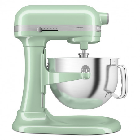 Mixer planetar KitchenAid Artisan 5KSM60SPXEPT Pistachio, 375 W, 5,6 l, 11 viteze, 67 de puncte de contact, Ridicare automata a bolului, Viteza speciala pentru incorporare, Verde deschis