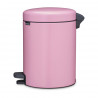 Cos de gunoi cu pedala Brabantia NewIcon 1010439, 5 l, Inchidere usoara, Baza antiderapanta, Roz