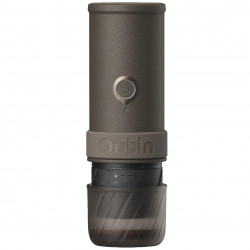 Espressor portabil Outin Mino SG, 22 bari, 9000 mAh, 70 ml, Extractie la 93,3°C, Cafea macinata si capsule Nespresso, USB-C, Gri