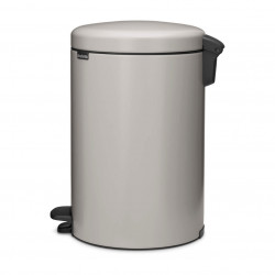 Coș de gunoi cu pedală Brabantia NewIcon 1010441, 20 l, închidere lentă, bază antiderapantă, gri deschis