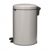Coș de gunoi cu pedală Brabantia NewIcon 1010441, 20 l, închidere lentă, bază antiderapantă, gri deschis
