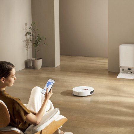 La mâna a doua: Aspirator robot Xiaomi X20+, 6000 Pa, 140 min, 0.35/4 l, Functie Mop, Statie de autogolire, Navigatie LDS, Evitarea obiectelor, Aplicatie mobila, Alb