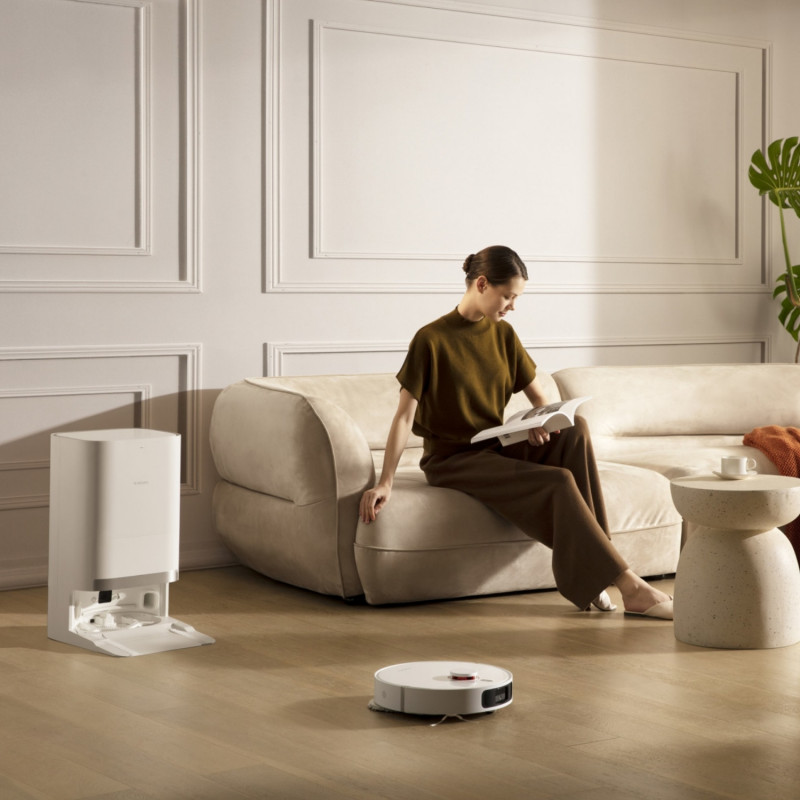 La mâna a doua: Aspirator robot Xiaomi X20+, 6000 Pa, 140 min, 0.35/4 l, Functie Mop, Statie de autogolire, Navigatie LDS, Evitarea obiectelor, Aplicatie mobila, Alb