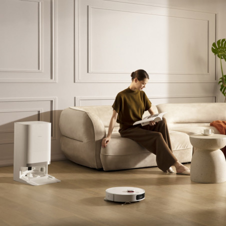 La mâna a doua: Aspirator robot Xiaomi X20+, 6000 Pa, 140 min, 0.35/4 l, Functie Mop, Statie de autogolire, Navigatie LDS, Evitarea obiectelor, Aplicatie mobila, Alb