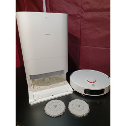 La mâna a doua: Aspirator robot Xiaomi X20+, 6000 Pa, 140 min, 0.35/4 l, Functie Mop, Statie de autogolire, Navigatie LDS, Evitarea obiectelor, Aplicatie mobila, Alb