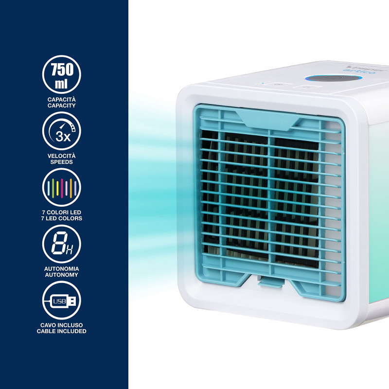La mâna a doua: Racitor de aer Beper P206RAF200, 5 W, 3 viteze, Autonomie 8 ore, 750 ml, LED, USB, Alb