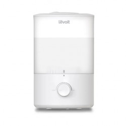 La mâna a doua: Umidificator de aer cu ultrasunete Levoit Dual 150, 27 m2, 25W, 3 L, Autonomie 25 h, Aromoaterapie, Fara BPA, Lampa de noapte, Alb