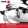 La mâna a doua: Oală sub presiune Fagor Chef Extremen 100602653, 15 L, 30 cm, 50 kPa, 3 sisteme de siguranta, Aluminiu, Argintiu