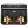 La mâna a doua: Friteuza cu aer cald Cosori Dual Basket CAF-R901-AEU, 1750 W, 8.5 L, 8 programe, Timer, Ecran tactil, Negru