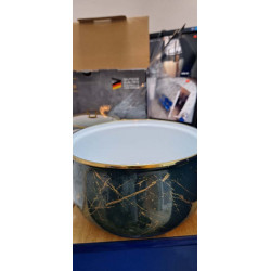 La mâna a doua: Aragaz Goldmann GM 8017-22G, 5l, 22x14 cm, Emailat, Inducție, Capac din sticlă, Verde smarald