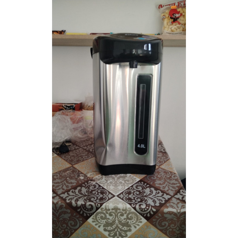 La mâna a doua: Termos electric Saturn ST-EK0035, 750W, 4 L, Baza rotativa, Protectie termica fara apa, Inox