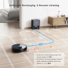 La mâna a doua: Robot aspirator cu statie de golire Lubluelu SL60 Plus, 42W, Mop, LiDAR, Wi-Fi, Alexa, Autonomie 120 min., 2600 mAh, Negru