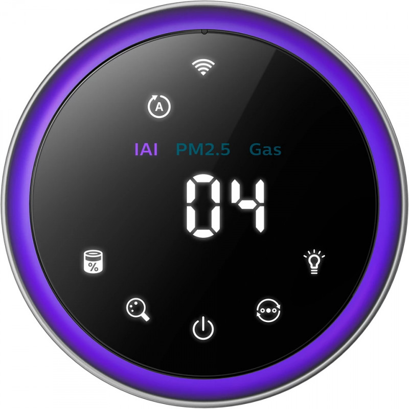 La mâna a doua: Purificator de aer Philips AC3033/10, SMART, Wi-Fi, 55W, pentru până la 135 m2, HEPA, senzori inteligenți, alb/gri